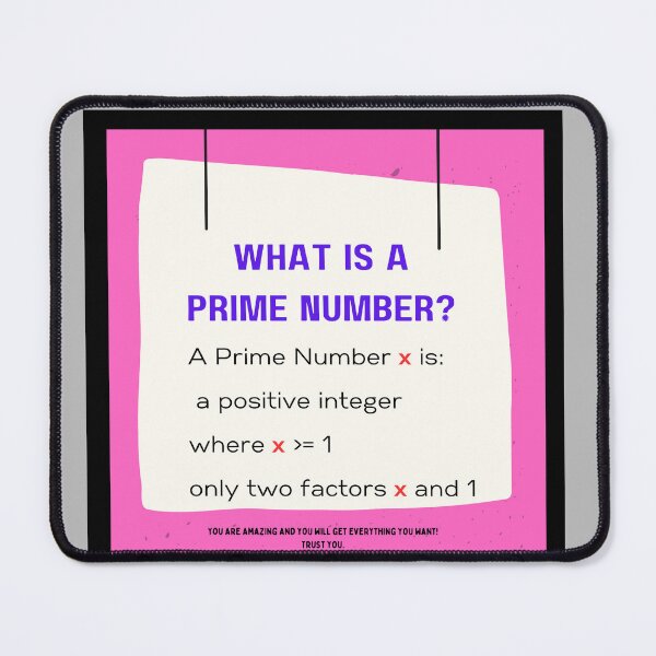 Item preview, What is a Prime Number? - Pink and Gray designed and sold by 743Designs.