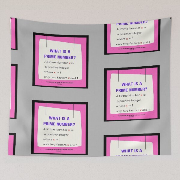Item preview, What is a Prime Number? - Pink and Gray designed and sold by 743Designs.