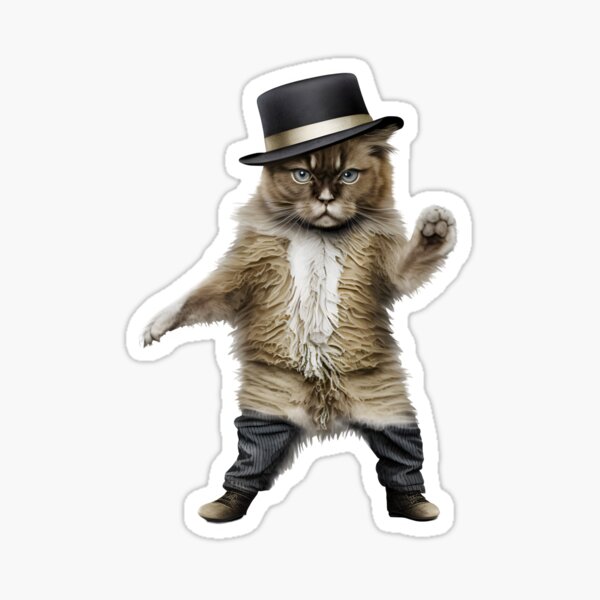 Funny Pop Music Cat Dancing Sticker for Sale by THANKS4BUYING