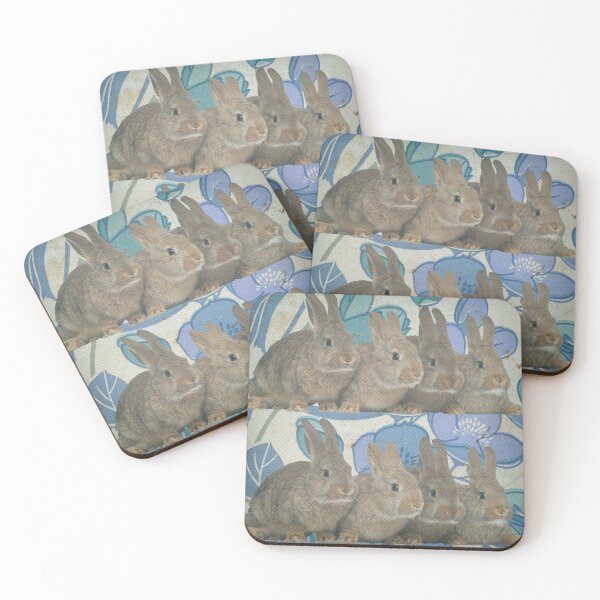 Item preview, Hoppy Cute Bunnies Easter Rabbit Seamless Pattern /  Happy Easter Day Realistic Bunny Rabits  designed and sold by haRexia.