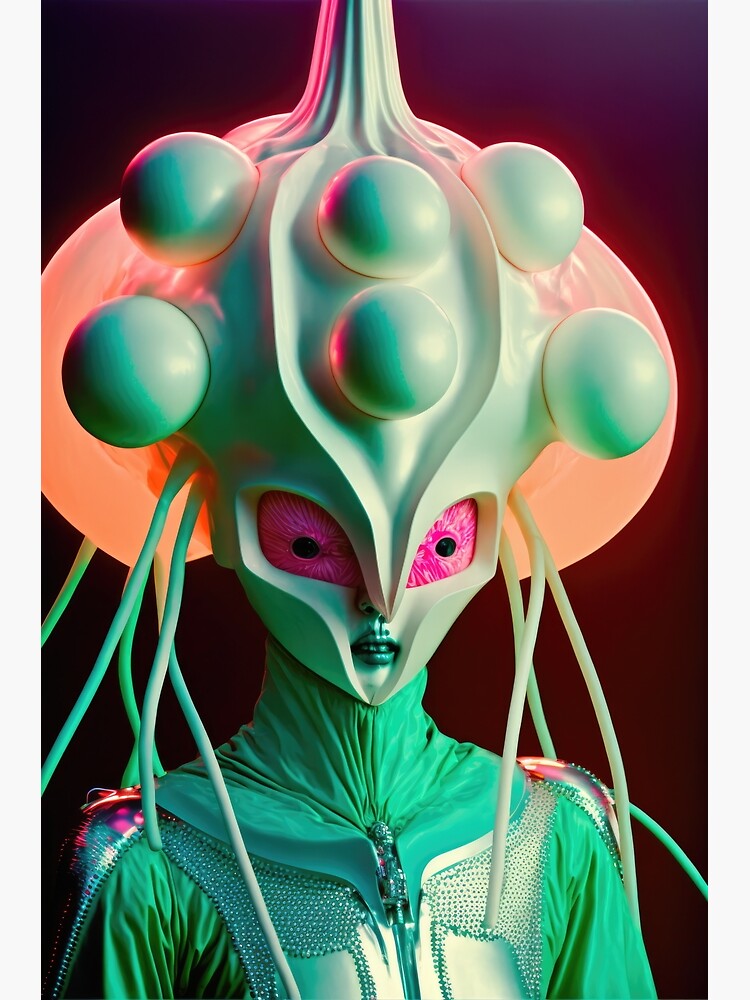 Vapor Alien N3" Art Print for Sale by Gom-Tollum | Redbubble