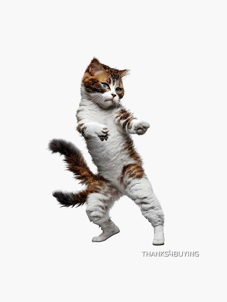 Funny Pop Music Cat Dancing Sticker for Sale by THANKS4BUYING