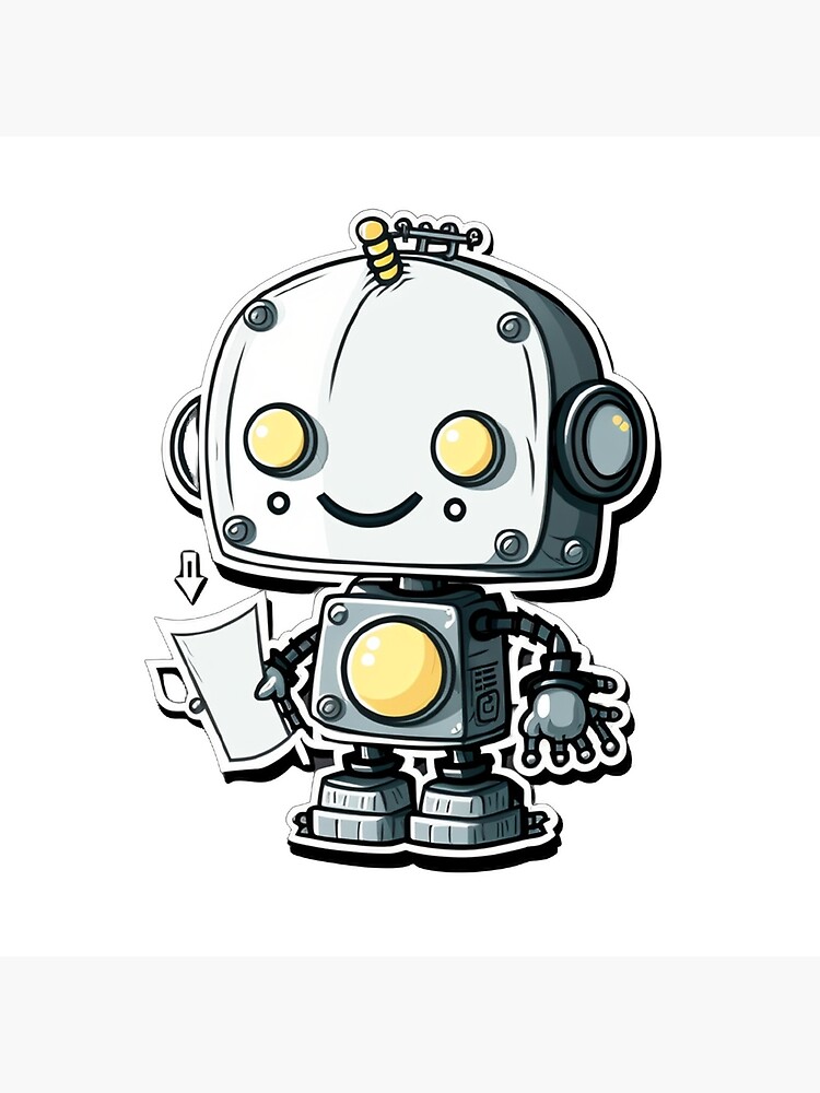Premium Vector | Cute robot drawing for toddlers book
