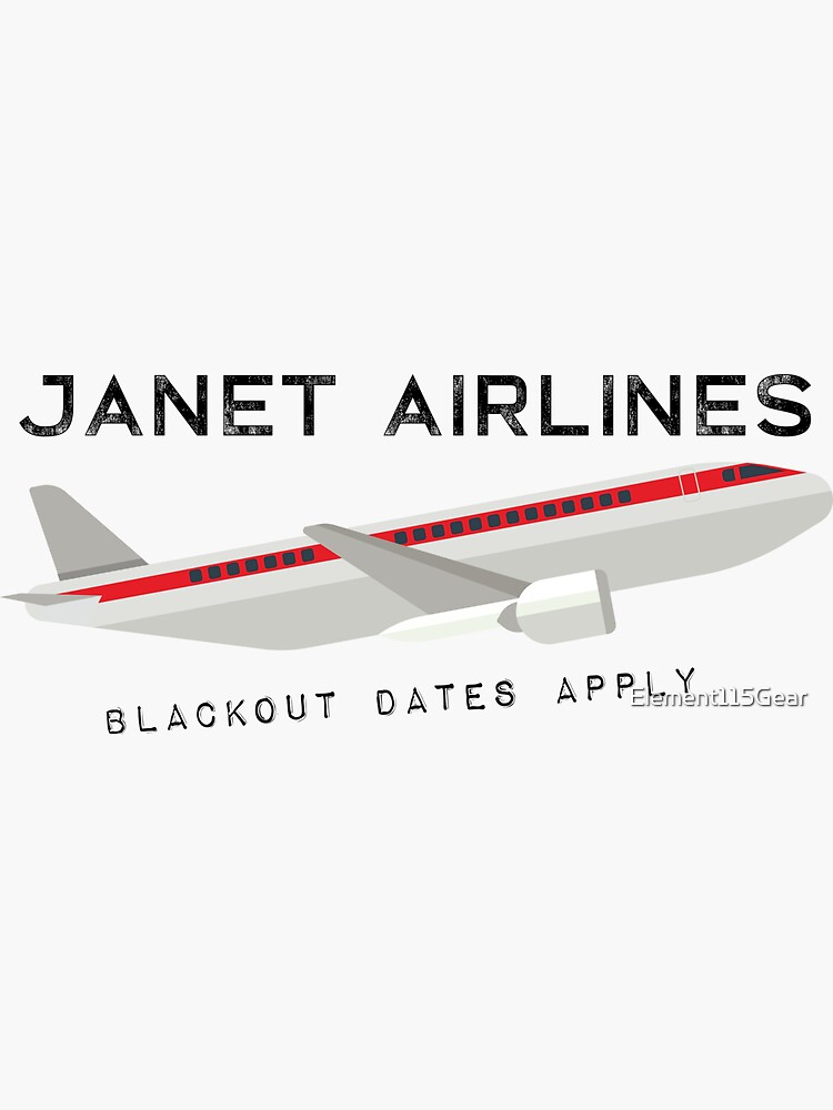 Thumbnail 3 of 3, Sticker, Janet Airlines designed and sold by Element115Gear.