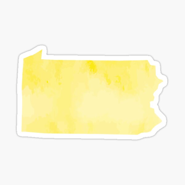 Yellow Watercolor Pennsylvania Sticker