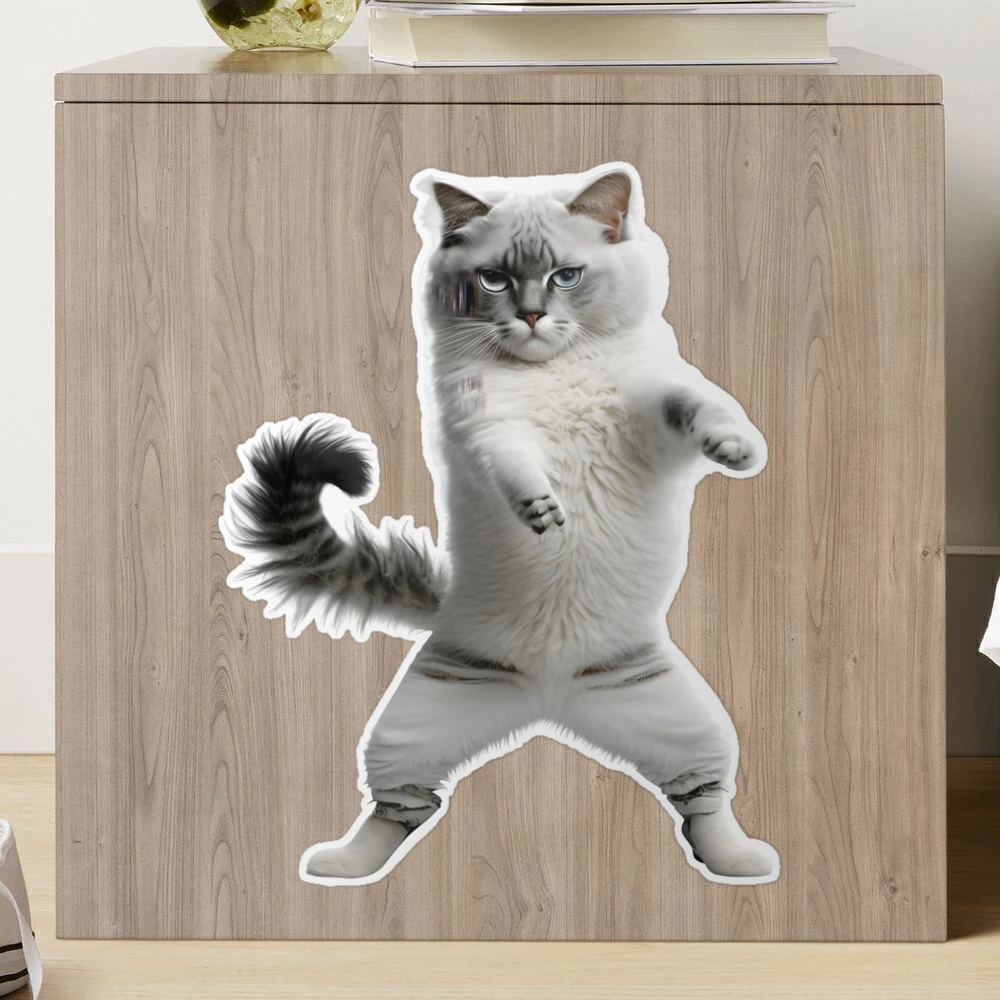 Funny Pop Music Cat Dancing Sticker for Sale by THANKS4BUYING