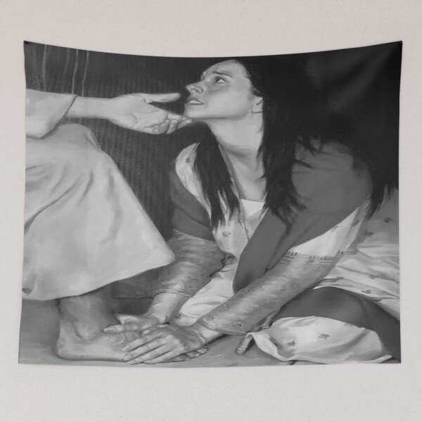Item preview, Mary at the feet of Jesus (remake) designed and sold by Craig Kauzmann.