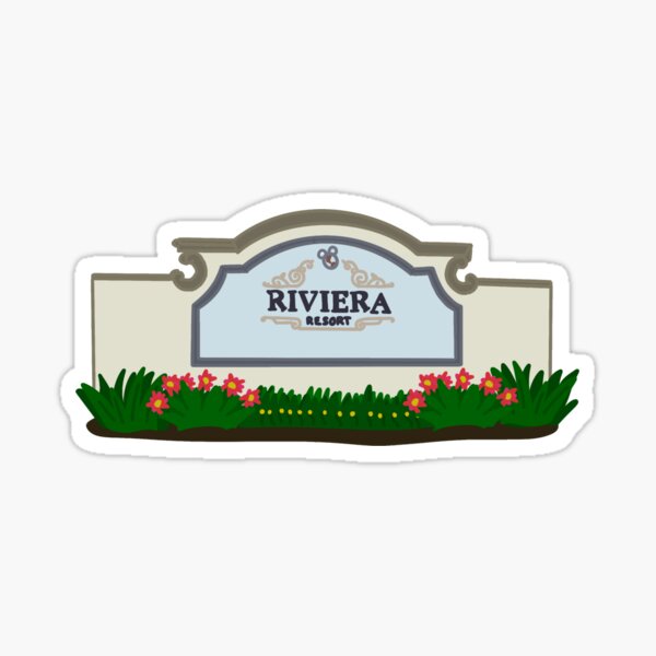 Item preview, Riviera Sign Sticker designed and sold by Shelbyneat.