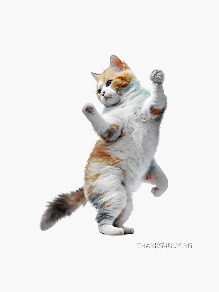 Funny Pop Music Cat Dancing Sticker for Sale by THANKS4BUYING