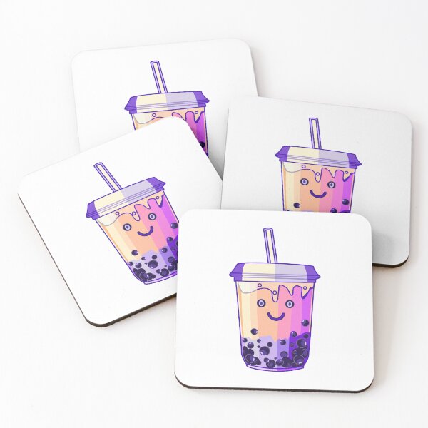 Item preview, Lavender boba tea character design designed and sold by Mashusha-art.
