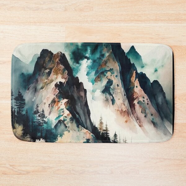 Item preview, Mountain Landscape in Abstract Watercolor Painting Style designed and sold by Atkisson.