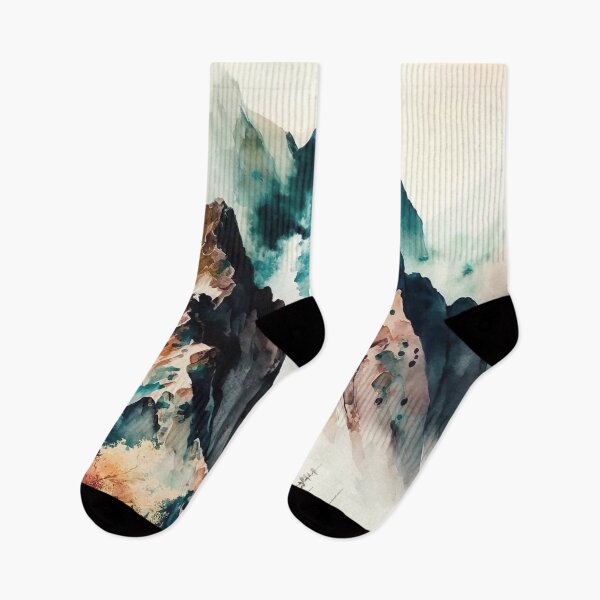 Item preview, Mountain Landscape in Abstract Watercolor Painting Style designed and sold by Atkisson.