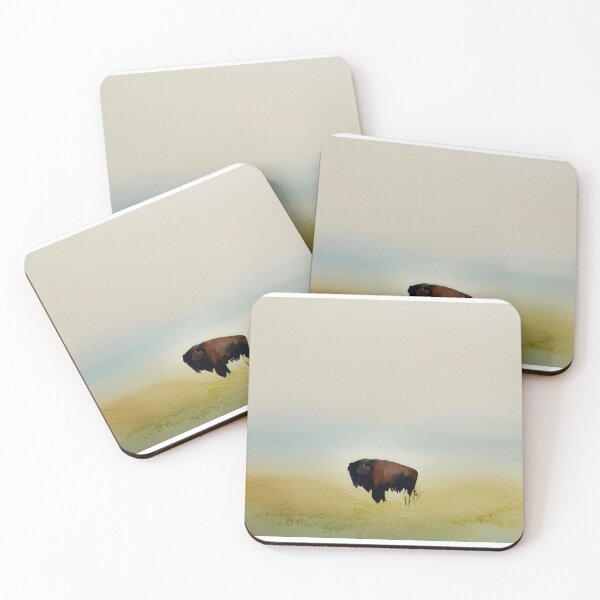 Item preview, Bison Horizon Watercolor No.4 designed and sold by DandyByDesign.