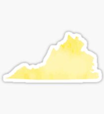 Yellow Watercolor Virginia Sticker