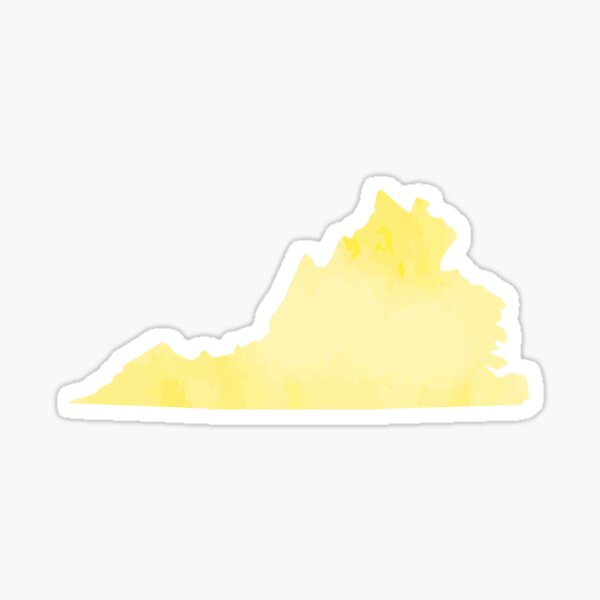 Yellow Watercolor Virginia Sticker
