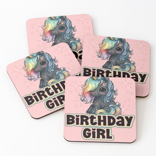 Item preview, Adorable Cute Kawaii Chibi  Unicorn Happy Birthday designed and sold by Mumzy2many.