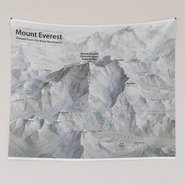 Item preview, Mount Everest 3D Map with Data Hights Annotation designed and sold by archifan.