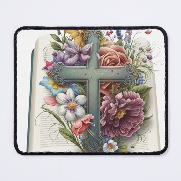 Item preview, cross easter christimas bible floral designed and sold by aquinavortex.