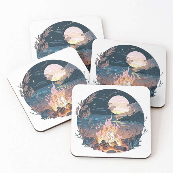 Item preview, Summer bonfire at the beach designed and sold by fractalkuzy.