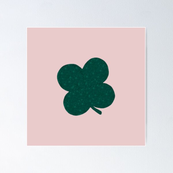Item preview, Pink Abstract Emerald Green Lucky Four Leaf Clover St. Patrick's Day Irish Luck designed and sold by kattakitty.