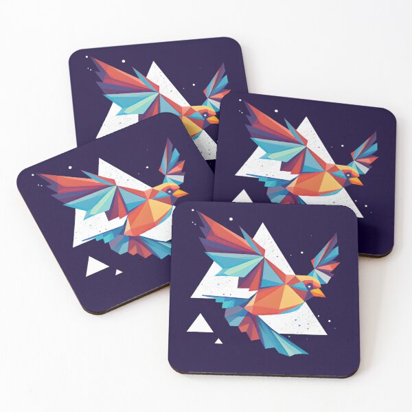 Item preview, Colorful geometric flying bird designed and sold by etherElric.