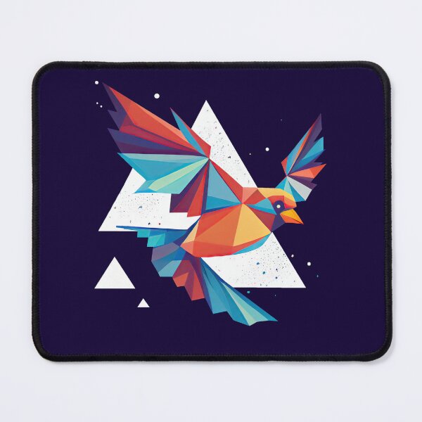 Item preview, Colorful geometric flying bird designed and sold by etherElric.