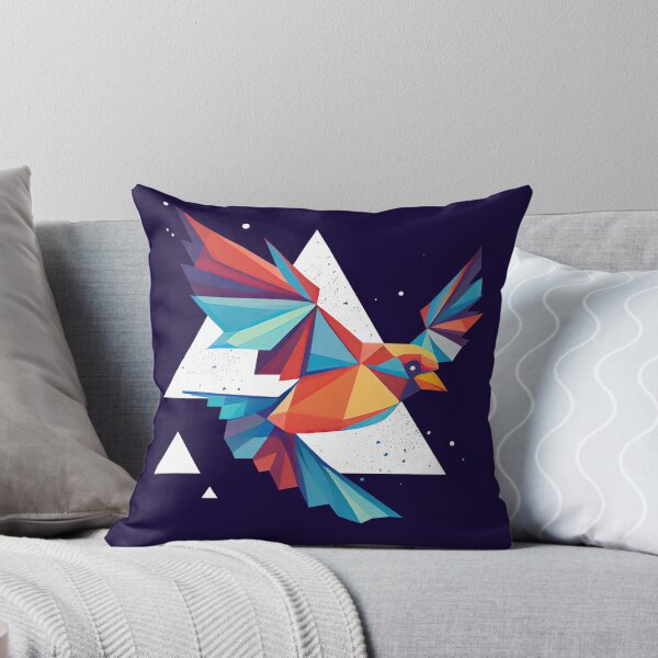 Item preview, Colorful geometric flying bird designed and sold by etherElric.