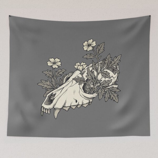 Item preview, cunine skall with fliwers designed and sold by LainaAlbright.