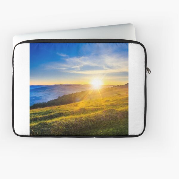 agricultural field in mountains Laptop Sleeve