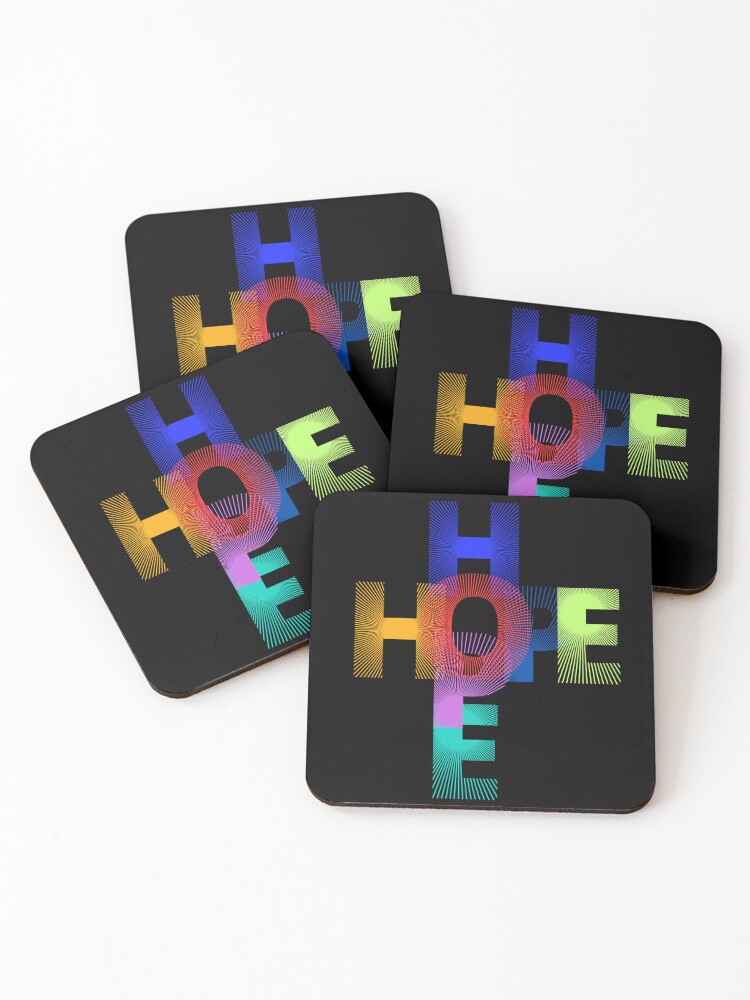 Thumbnail 1 of 5, Coasters (Set of 4), Hope... designed and sold by FlashHamer.