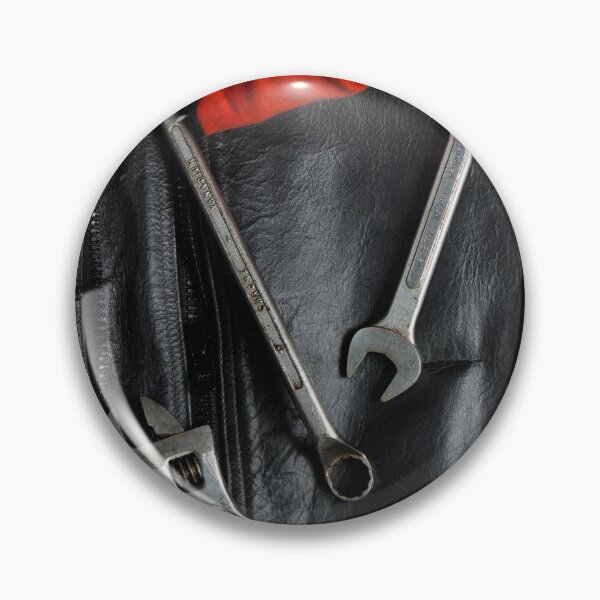 Item preview, Tools on Black Leather Biker Jacket designed and sold by AngeloDeVal.