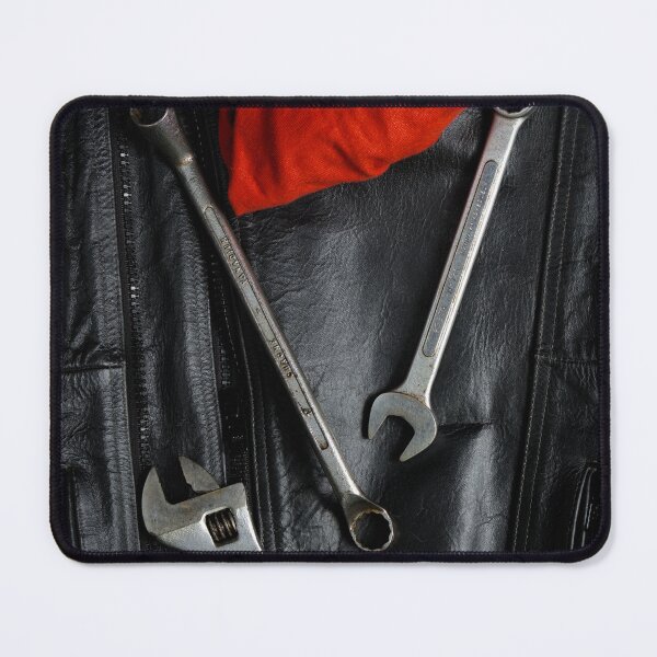 Item preview, Tools on Black Leather Biker Jacket designed and sold by AngeloDeVal.
