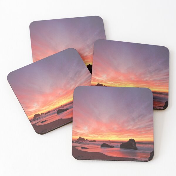 Item preview, Gorgeous Rocky Ocean Beach Sunset with Deep Perspective  designed and sold by outdoorstudio.