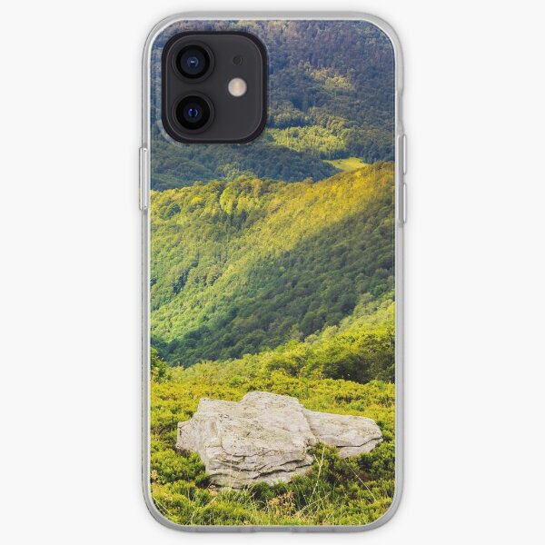 hillside with stones in high mountains iPhone Soft Case