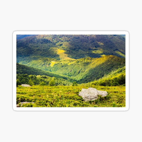 hillside with stones in high mountains Sticker