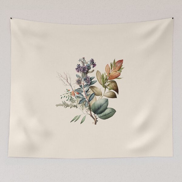 Item preview, Vintage botanicals painting designed and sold by Lobory.