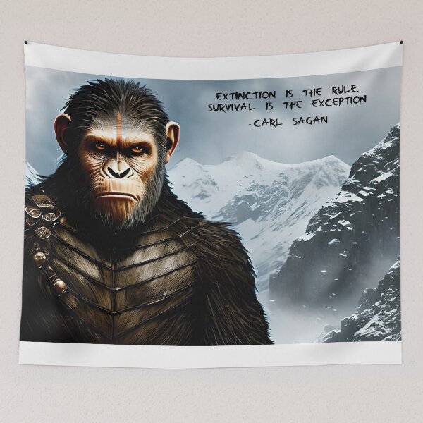 Item preview, Extinction is the Rule. Survival is the Exception - Carl Sagan. Prepper Quote designed and sold by The-Hist-Image.