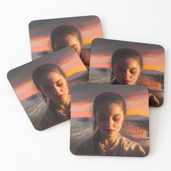 Item preview, Girl oil in pier Los Angeles designed and sold by Benin Store ®.