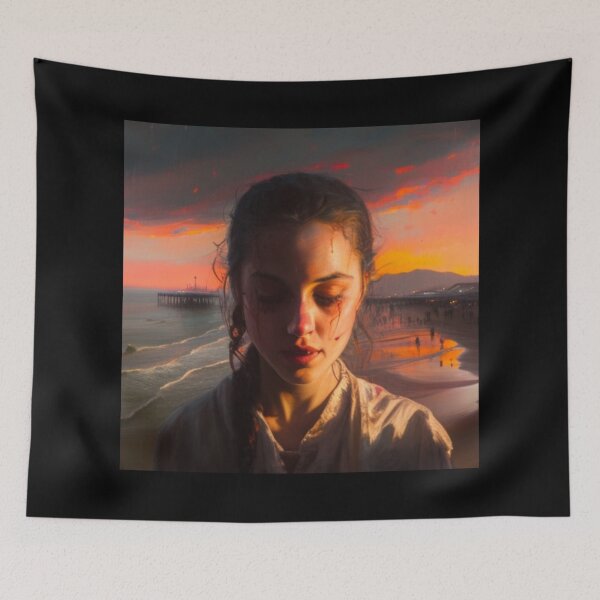 Item preview, Girl oil in pier Los Angeles designed and sold by Benin Store ®.