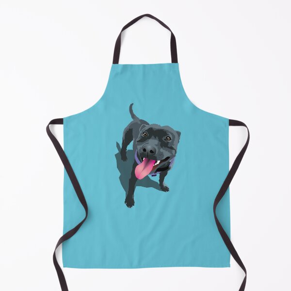 Item preview, Panting Dog Staffie Aqua designed and sold by Bloomin' Arty Families.