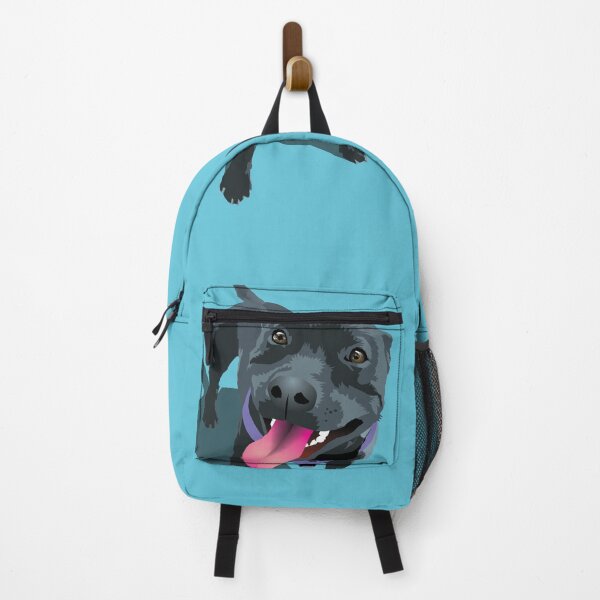 Item preview, Panting Dog Staffie Aqua designed and sold by Bloomin' Arty Families.