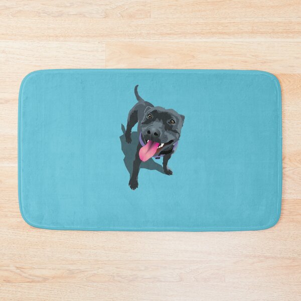 Item preview, Panting Dog Staffie Aqua designed and sold by Bloomin'  Arty Families.