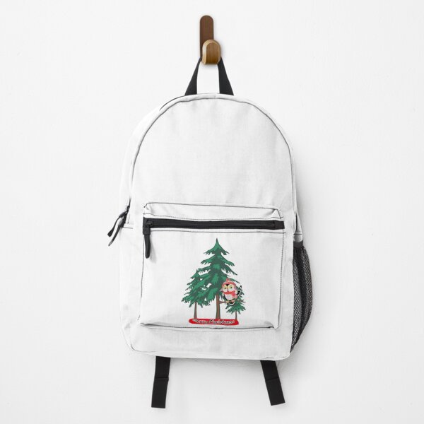 Item preview, Cute owl cartoon wearing a scarf and christmas hat on tree branches with phrase merry christmas and christmas tree design          designed and sold by VioletKetkity.