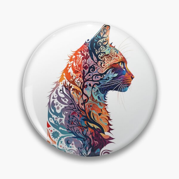 Item preview, psychedelic cat portrait designed and sold by farizhilmi.
