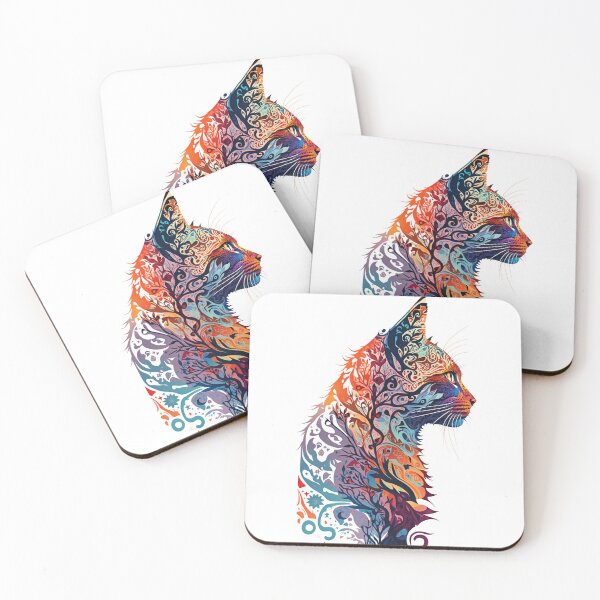 Item preview, psychedelic cat portrait designed and sold by farizhilmi.