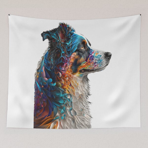 Item preview, psychedelic dog portrait designed and sold by farizhilmi.