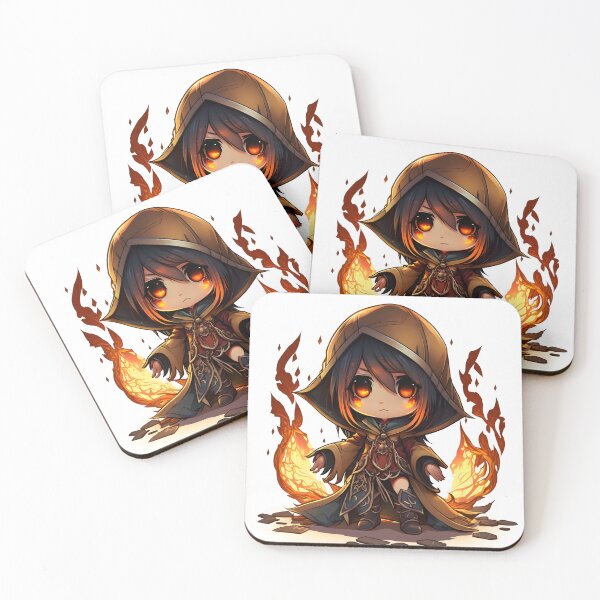 Item preview, Chibi Mage Girl casting fire designed and sold by SilRaXi.