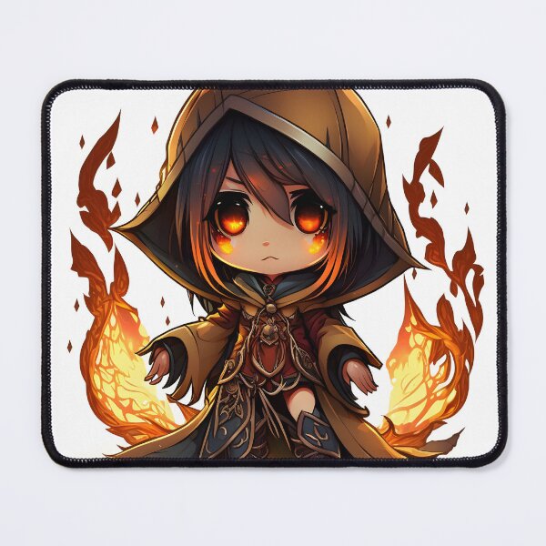 Item preview, Chibi Mage Girl casting fire designed and sold by SilRaXi.