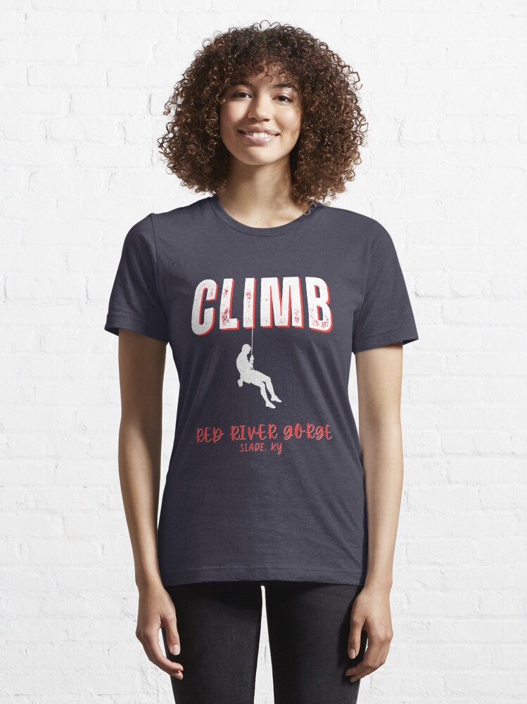 Discover Climb RRG hang dogging - apparel like t-shirts, hoodies, and tank tops | Essential T-Shirt 