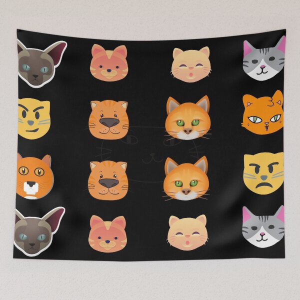 Item preview, Colorful Cats With Funny Faces designed and sold by TheCatmeow2000.